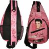 Mid-South Products Crossbody Handbags | Mid-South Products Elvis Presley Sling Bag - Pink With Guitars And Mansion