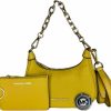 Michael Kors Crossbody Handbags | Michael Kors Cora Mini Zip Pouchette Crossbody Bundled With Zip Coin Wallet And Purse Hook (Daffodil)