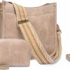 CLUCI Crossbody Handbags | Cluci Vegen Leather Crossbody Bags For Women Trendy 2Pcs Hobo Handbag Wallet Set With 2Adjustable Guitar Strap