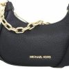 Michael Kors Crossbody Handbags | Michael Kors Cora Mini Pebbled Leather Shoulder Bag Black Gold