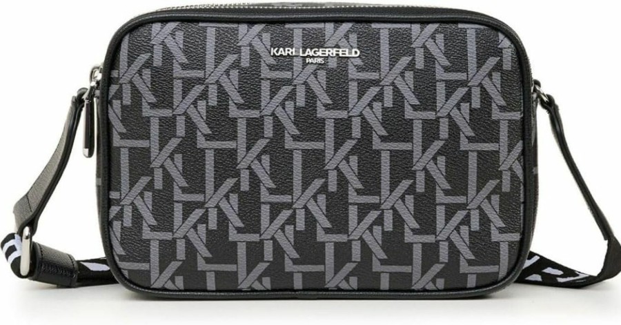 Karl Lagerfeld Paris Crossbody Handbags | Karl Lagerfeld Paris Maybelle Crossbody, Blk/Slate