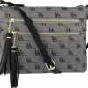 B BRENTANO Crossbody Handbags | B Brentano Vegan Multi-Zipper Crossbody Handbag Purse With Tassel Accents