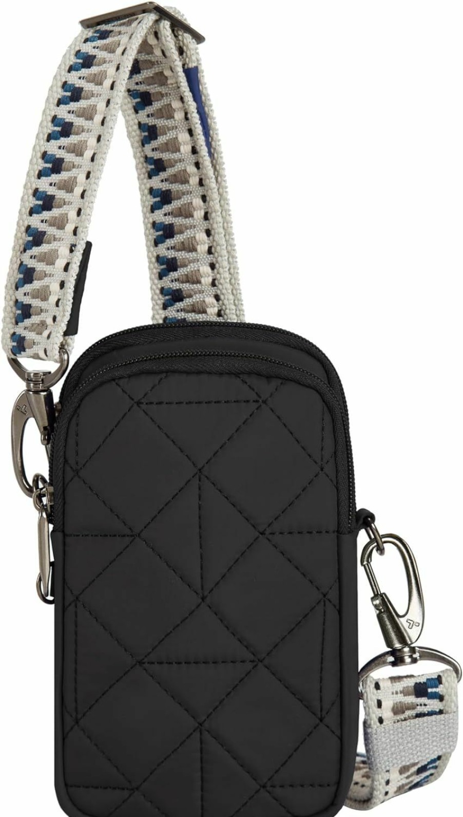 Travelon Crossbody Handbags | Travelon Boho Anti-Theft 2 Compartment Phone Crossbody, Black