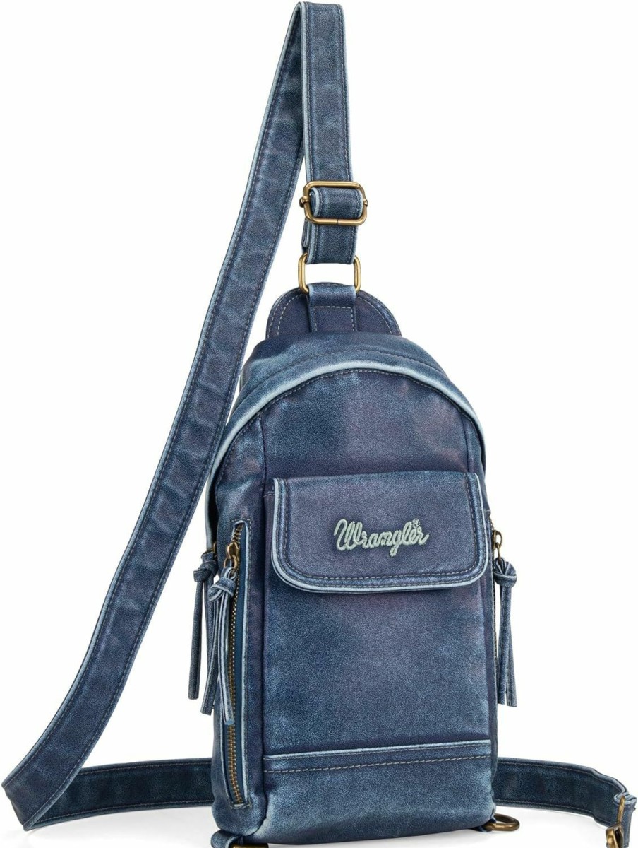 Wrangler Crossbody Handbags | Wrangler Sling Backpack Purse Crossbody Shoulder Bag With Adjustable Strap