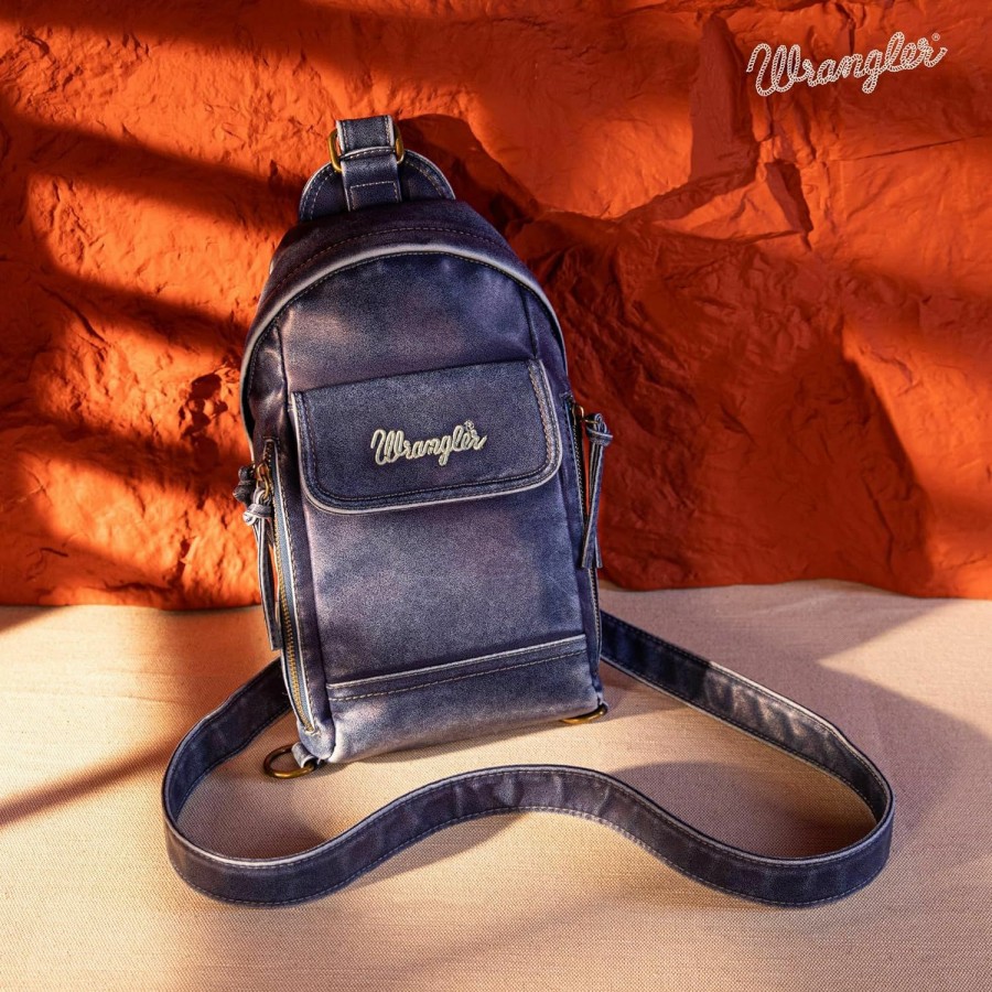 Wrangler Crossbody Handbags | Wrangler Sling Backpack Purse Crossbody Shoulder Bag With Adjustable Strap