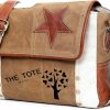 CREATIVE LEATHER ART Crossbody Handbags | Cla Leather Star Shoulder Bag, Canvas Crossbody Bag