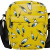 Buckle-Down Crossbody Handbags | Looney Tunes Bag, Cross Body, With Looney Tunes Tweety Expressions Scattered, Yellow, Vegan Leather 8.0\" X 6.5\"