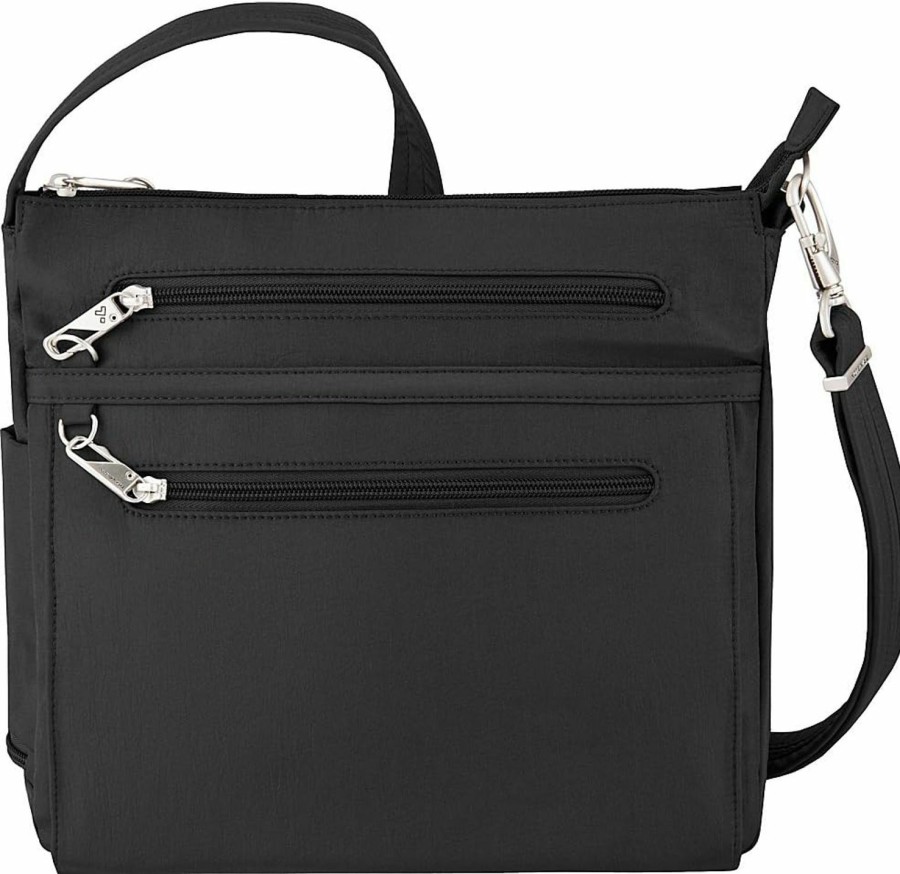 Travelon Crossbody Handbags | Travelon Anti-Theft Essential North/South Bag - Small Nylon Crossbody For Travel & Everyday