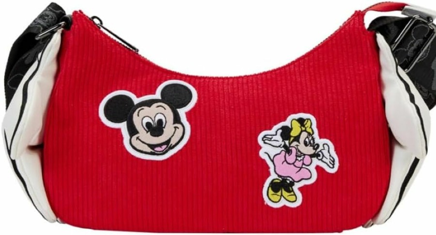 Loungefly Crossbody Handbags | Loungefly Disney100 Mickey And Minnie Classic Gloves Crossbody Bag