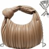 ELDA Crossbody Handbags | Elda Knotted Clutch Crossbody Purse For Women Cloud Handbag Fashion Dumpling Bag Ruched Pouch Bag