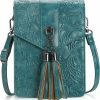 MEITRUE Crossbody Handbags | Meitrue Crossbody Bags For Women Tassels Embossed Mini Phone Purse Shoulder Handbags With Rfid Card Slots