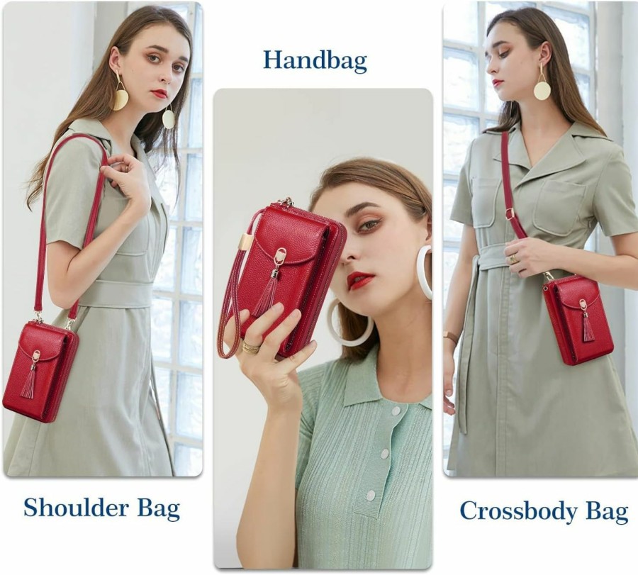 HUANLANG Crossbody Handbags | Huanlang Small Crossbody Phone Bags For Women Leather Cell Phone Purse Wallet