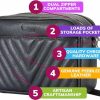 Pursetti Crossbody Handbags | Genuine Leather Crossbody Bags For Women W/2 Zipper Compartments To Keep Essentials Organized M