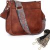 HKCLUF Crossbody Handbags | Hkcluf Crossbody Bags For Women Trendy Vegan Leather Hobo Handbags With 2Pcs Adjustable Guitar Strap Shoulder Bucket Bags