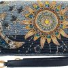 Mary Frances Crossbody Handbags | Mary Frances Solar System Beaded Sun And Moon Crossbody Clutch Handbag, Blue