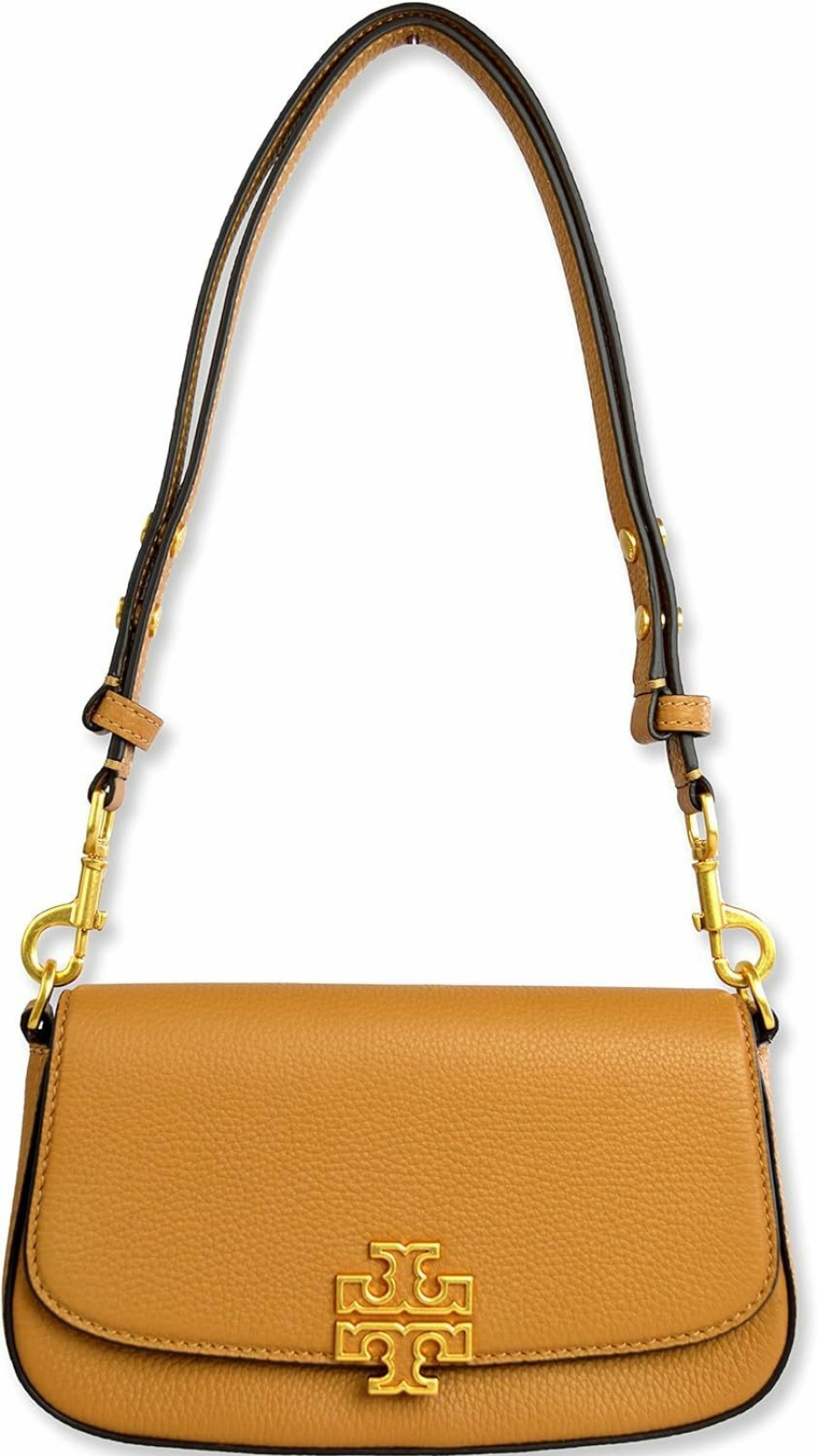 Tory Burch Crossbody Handbags | Tory Burch 138772 Gold-Tone Hardware Britten Convertible Crossbody Bag, Tiramisu Brown