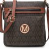 MARCO M KELLY Crossbody Handbags | Marco M Kelly Crossbody Bags Purses For Women Trendy Multi Pockets Monogram Zip Shoulder Bags Ladies Pu Leather Handbag