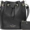 Kate Spade New York Crossbody Handbags | Kate Spade New York Women'S Rosie Pebbled Leather Large Bucket Bag, Black