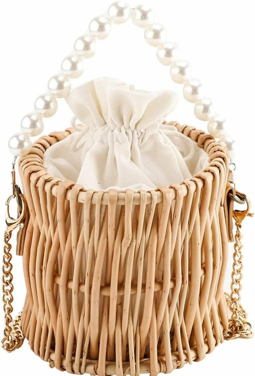 YAHUAN Crossbody Handbags | Yahuan Straw Bag For Women Wicker Small Crossbody Bag Beach Straw Bag