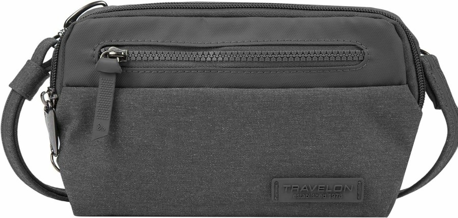 Travelon Crossbody Handbags | Travelon Women'S Anti-Theft Metro Convertible Sm, Gray Heather, One Size