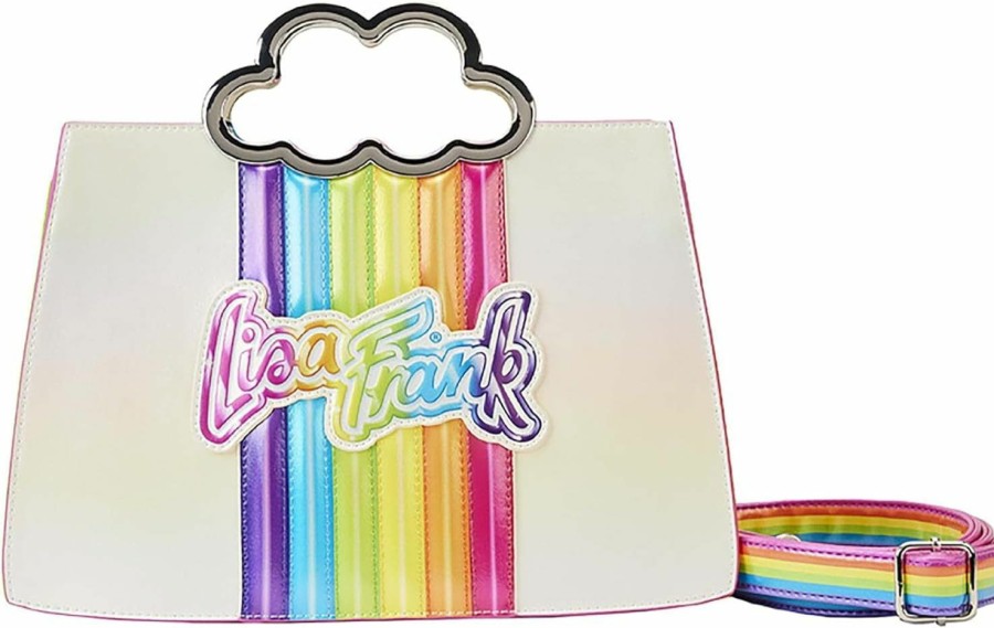 Loungefly Crossbody Handbags | Loungefly Lisa Frank Rainbow Cloud Handle Crossbody Purse