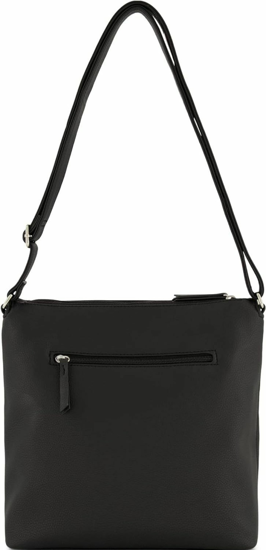 Rosetti Crossbody Handbags | Rosetti Zuma Large Crossbody Bag, Faux Leather Purse, Adjustable Strap, Black