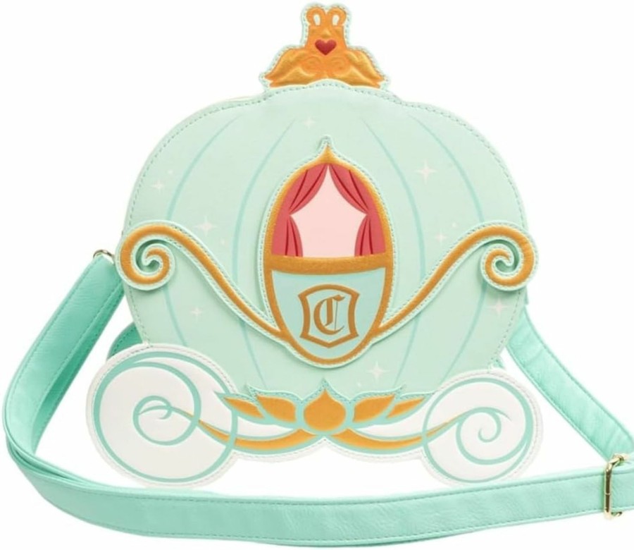 Loungefly Crossbody Handbags | Loungefly Disney Cinderella Reversible Pumpkin Carriage Crossbody Purse