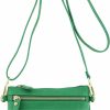 FashionPuzzle Crossbody Handbags | Fashionpuzzle Multi Zipper Pocket Small Wristlet Crossbody Bag