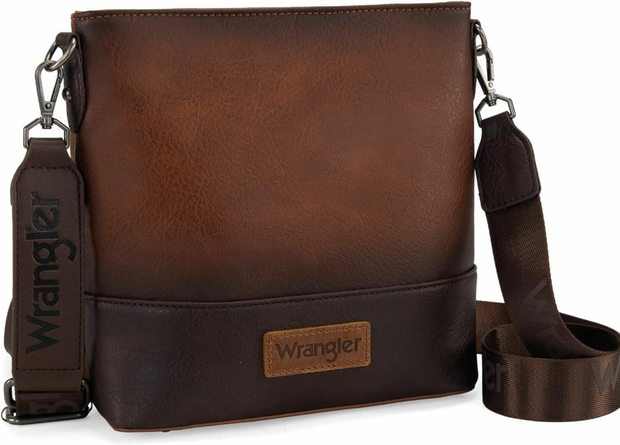 Montana West Crossbody Handbags | Wrangler Two Tone Crossbody Bags Women Purses And Handbags