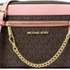 Michael Kors Crossbody Handbags | Michael Kors Jet Set Large Leather Crossbody Bag (Primrose)