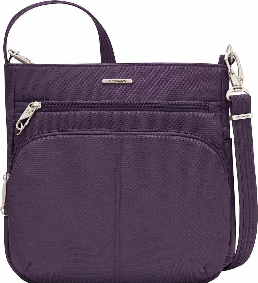 Travelon Crossbody Handbags | Travelon Anti-Theft Classic N/S Cross Body Bag, Purple