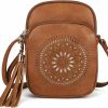 AFKOMST Crossbody Handbags | Triple Zip Crossbody Bags For Women Small Cute Travel Purse And Boho Cross Body Wallet For Cell Phone, Vegan Leather