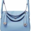 HWHXCZYH Crossbody Handbags | Exquisite Cowhide Lychee Grain Mini Lindy - Women'S Ultimate Fashion Shoulder Handbag With Gold Buckle Accessory (S,Blue)