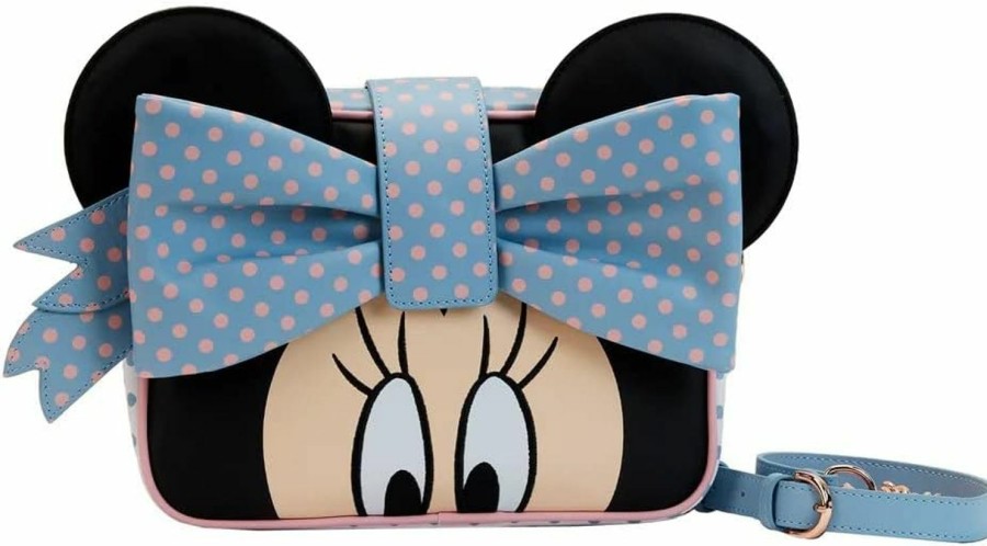 Loungefly Crossbody Handbags | Loungefly Disney Minnie Pastel Dots Crossbody Bag