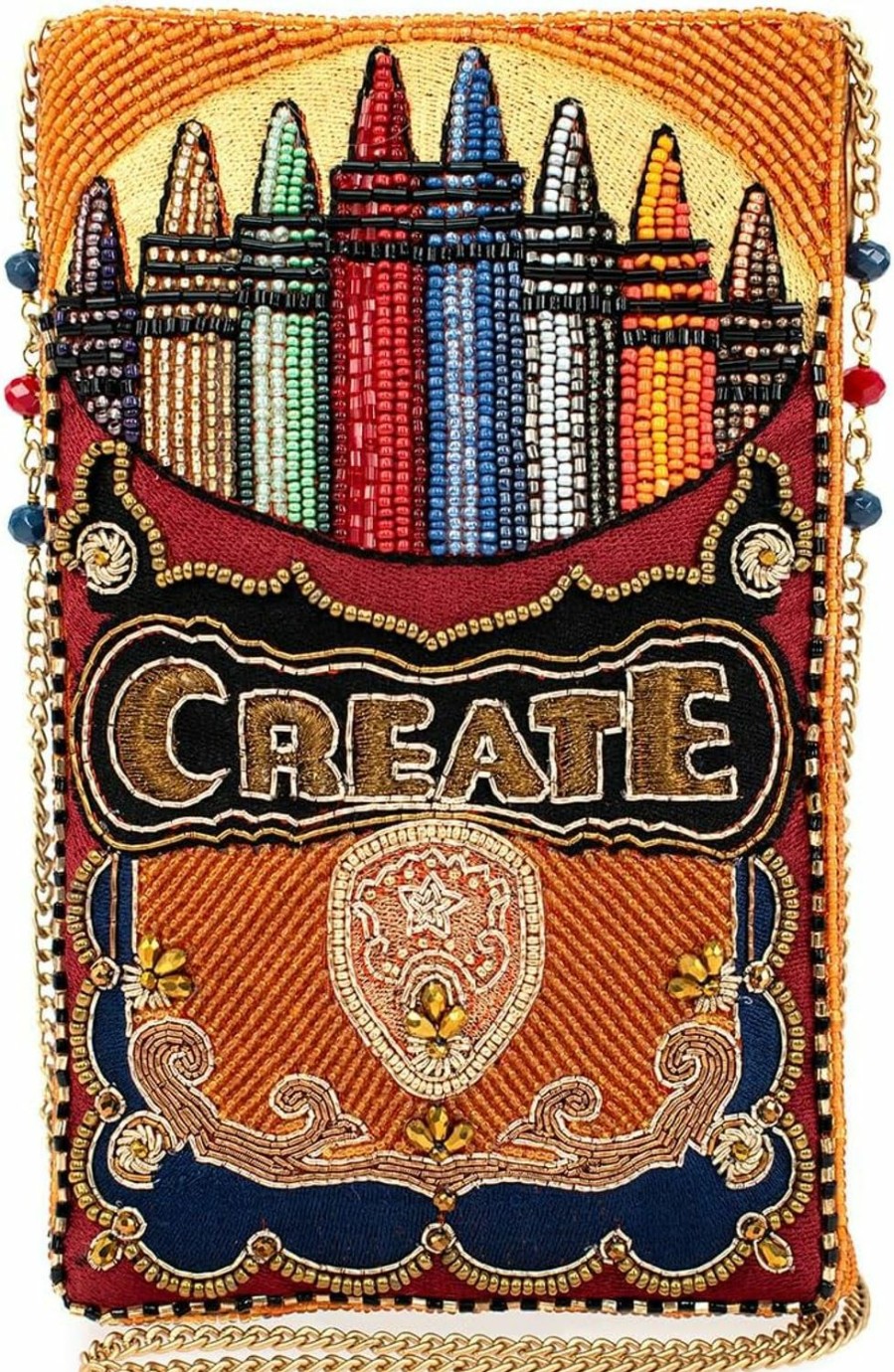 Mary Frances Crossbody Handbags | Mary Frances Create Beaded Crayons Crossbody Phone Bag, Multi