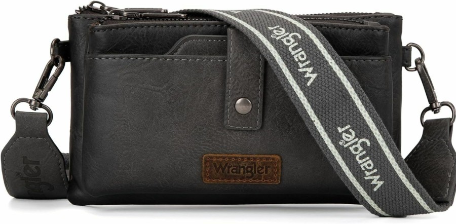 Montana West Crossbody Handbags | Wrangler Crossbody Bags For Women Multi-Function Card Wallet With Double Layer Purse