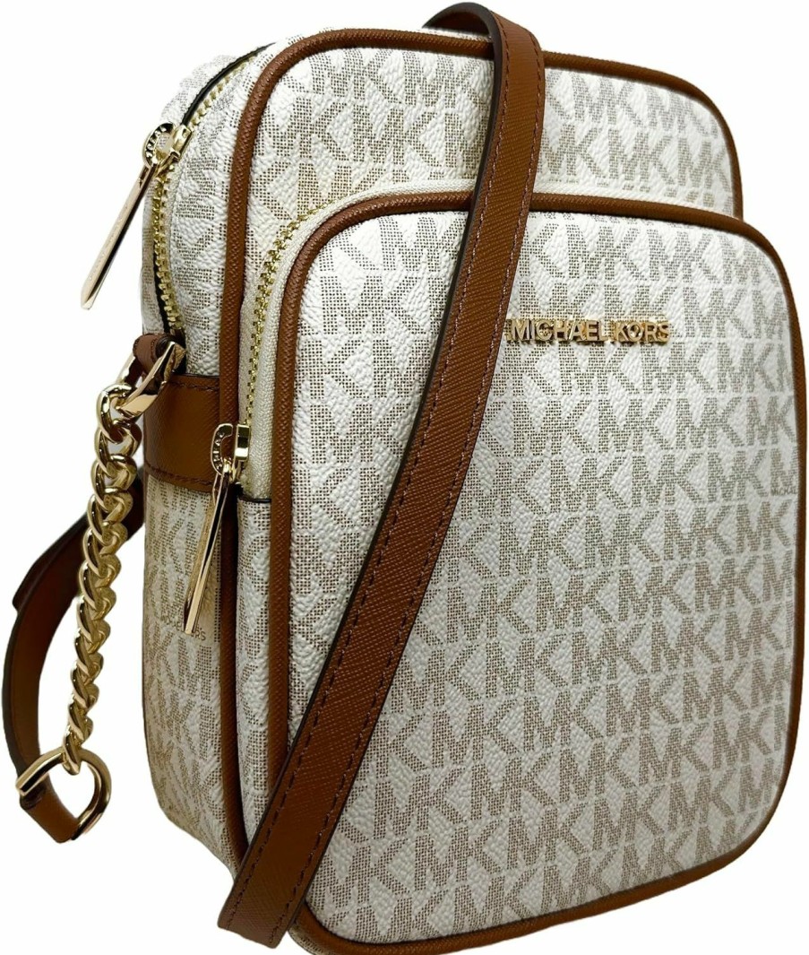 Michael Kors Crossbody Handbags | Michael Kors Jet Set Travel Medium Logo Crossbody Bag With Matching Logo Coin Pouch