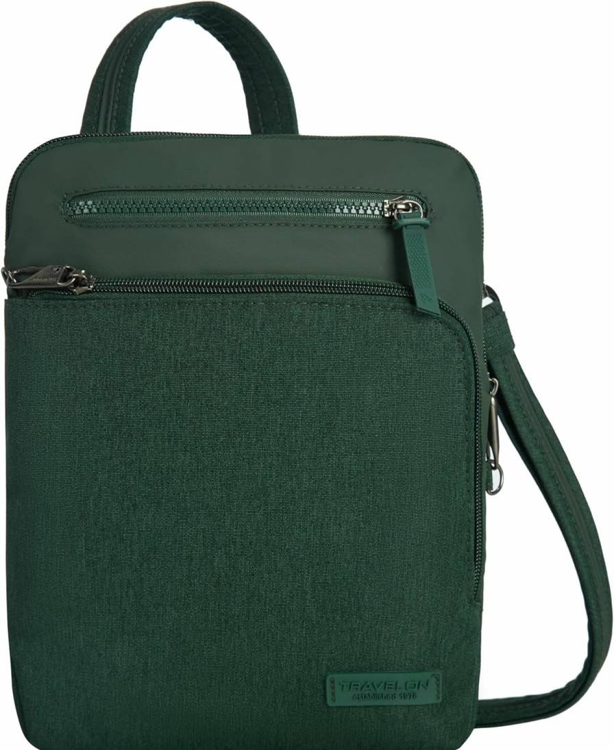 Travelon Crossbody Handbags | Travelon Metro Anti-Theft Small Crossbody, Forest Heather