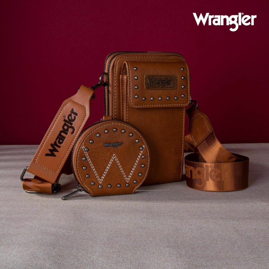 Wrangler Crossbody Handbags | Wrangler Crossbody Cell Phone Purse For Women Rfid Blocking Cellphone Wallet With Coin Pouch