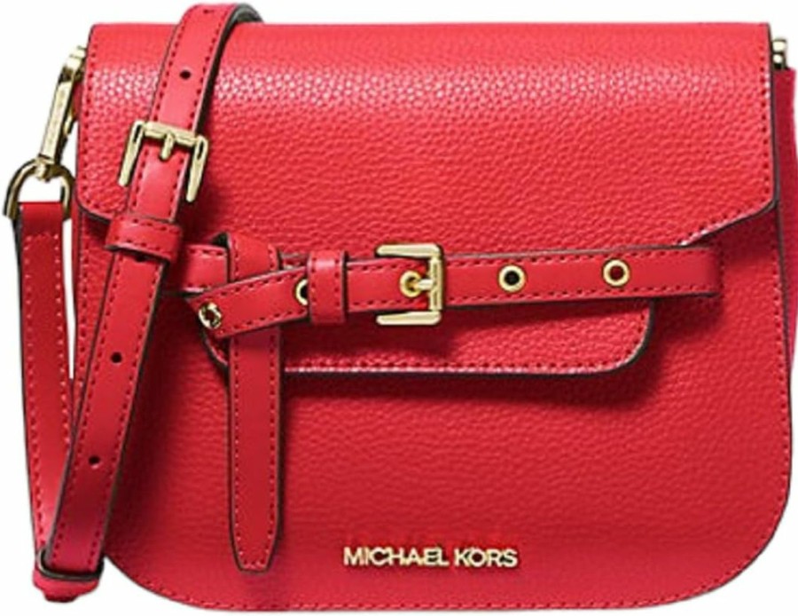 Michael Kors Crossbody Handbags | Michael Kors Emilia Small Logo Crossbody Bag (Bright Red)