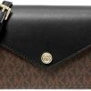 Michael Kors Crossbody Handbags | Michael Kors Small Logo Envelope Crossbody Bag (Brown Black)