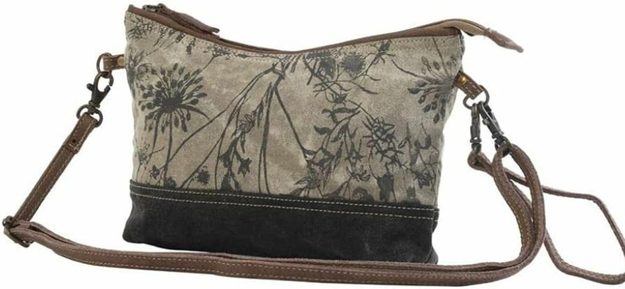 Myra Bag Crossbody Handbags | Myra Bag Dainty Delight Small & Cross Body Bag Upcycled Canvas & Leather S-2567