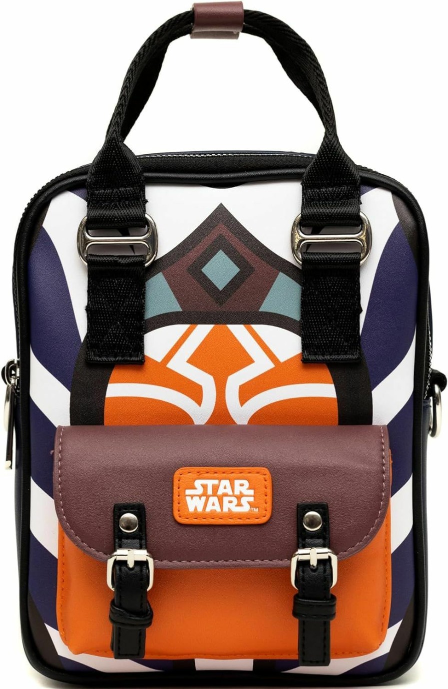 Buckle-Down Crossbody Handbags | Star Wars Bag, Cross Body, Star Wars Ahsoka Tano Character Close Up, Vegan Leather