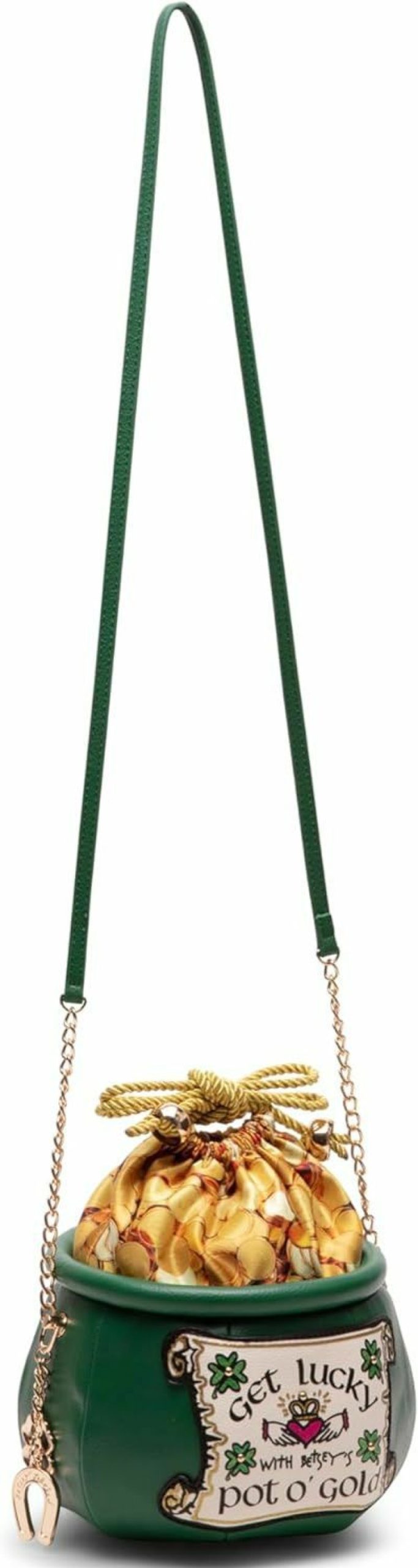 Betsey Johnson Crossbody Handbags | Betsey Johnson Get Lucky Crossbody, Green