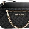 Michael Kors Crossbody Handbags | Michael Kors Jet Set Large Leather Crossbody Bag (Black)