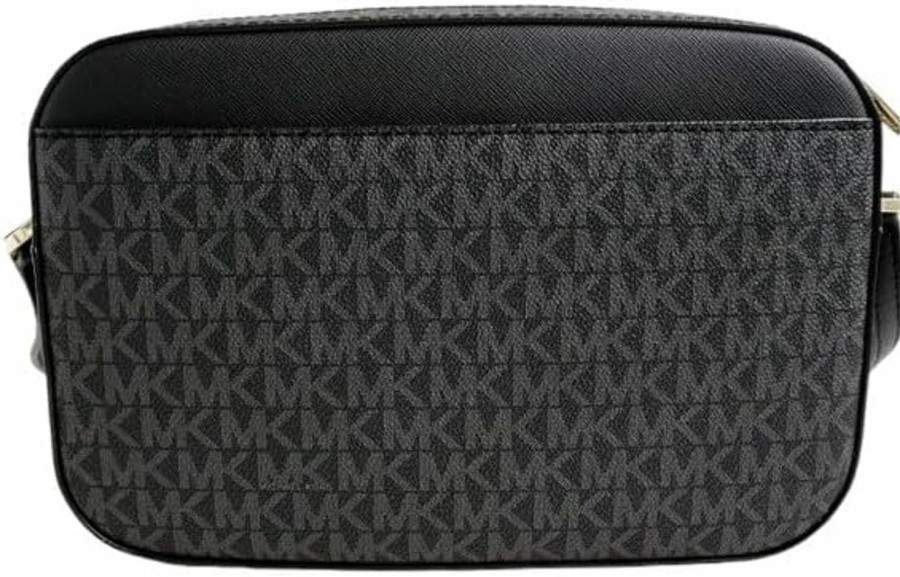 Michael Kors Crossbody Handbags | Michael Kors Jet Set Large Leather Crossbody Bag (Black)