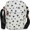 Buckle-Down Crossbody Handbags | Buckle Down Disney Bag, Cross Body, Mickey Mouse Head And M Icons Scattered, White, Vegan Leather