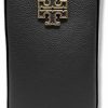 Tory Burch Crossbody Handbags | Tory Burch Britten Phone Crossbody Bag (Pebble Leather - Black)