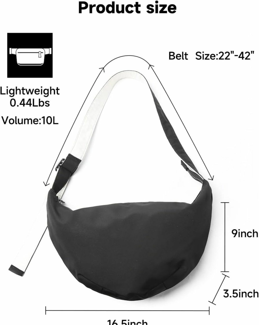 MOYYI Crossbody Handbags | Crescent Bag Crossbody Large Nylon Hobo Shoulder Dumpling Bag For Women Half Moon Bag