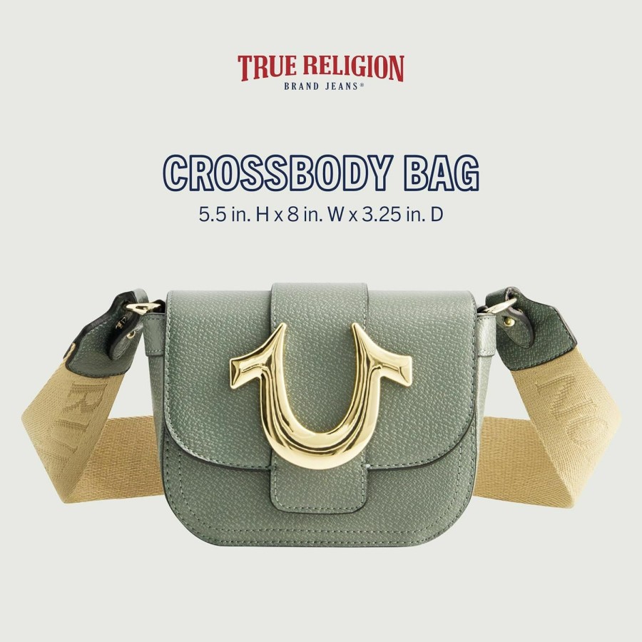 True Religion Crossbody Handbags | True Religion Women'S Crossbody Bag, Mini Flap Adjustable Shoulder Handbag With Horseshoe Logo